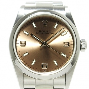 ROLEX(ロレックス) 腕時計 オイスターパーペチュアル 77080 ボーイズ SS/13コマ ピンク