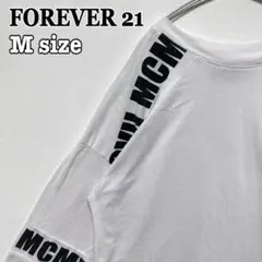 FOREVER21 ロンT 長袖 ロングスリーブ 英字 メンズ Mサイズ 古着