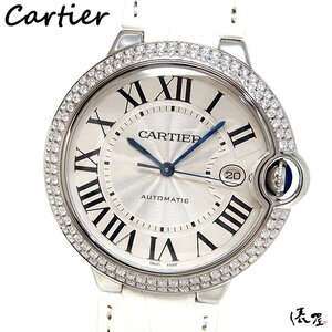 【ダイヤベゼル】カルティエ バロンブルー LM オーバーホール済み 極美品 メンズ 時計 自動巻 Cartier 俵屋