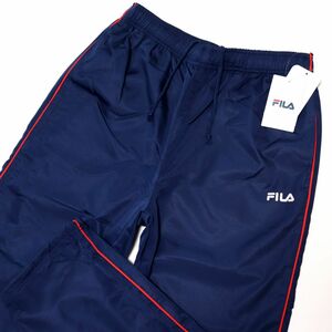 ★フィラ FILA 新品 メンズ 保温 防寒 裏起毛 ウインドブレーカー ロング パンツ Mサイズ [443342-NV-M] 一 四 壱★QWER★