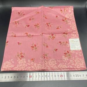 LAURA ASHLEY　ローラアシュレイ　ハンカチ　大判　小花柄　ピンク　58×58　no.24