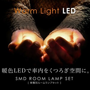 ルームランプ LED 暖色 総発光数204発 AZR60系 ノア [H13.11-H19.5] 5点セット
