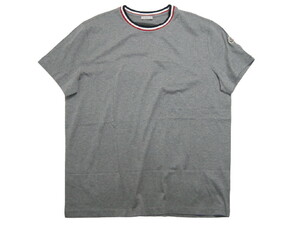 サイズXXL■新品 本物保証■モンクレール ロゴTシャツ/TEE/半袖/メンズ/MONCLER/MAGLIA T-SHIRT/クルーネック/987グレー