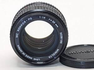 ★現状品★ Minolta ミノルタ MC ROKKOR-PG 1.4 50mm MFレンズ #2213_49_30