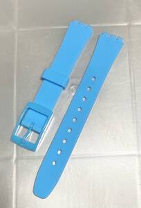 【12mm】SWATCH スウォッチ用 ラバーベルトバンド ライトブルー