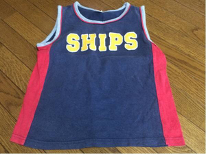 兄弟で！シップスキッズ130cm定番タンクトップ SHIPS KIDS