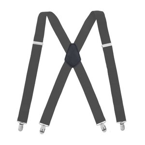 【新品】 サスペンダー X型 レギュラーサイズ 太さ3.5センチ Elastic X-Back Pant Suspenders ダークグレー 濃灰色【送料無料】