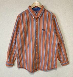 【古着】CHAPS RALPH LAUREN 長袖シャツ L〜XL ボタンダウン ストライプ チャプス ラルフローレン USED