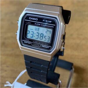 【新品・箱なし】カシオ CASIO クオーツ ユニセックス 腕時計 F-91WM-7A ブラック ブラック