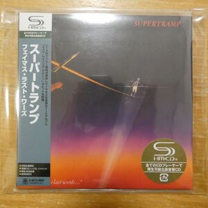 4988005524270;【SHM-CD】スーパートランプ / フェイマス・ラスト・ワーズ(紙ジャケット仕様)　UICY-93615