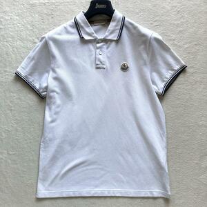 モンクレール MONCLER MAGLIA POLO MANICA CORTA 半袖 ポロシャツ ロゴ ワッペン M 白 ホワイト メンズ