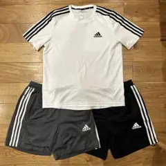 【値下げ中】adidas AEROREADY セットアップ (白・黒・灰色)