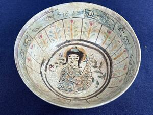 12-13世紀　ペルシャ陶器　みない手　茶碗