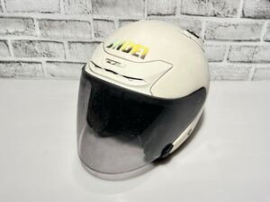 SHOEI ショウエイ J-FORCE2 Jフォース2 WHITE ホワイト ジェットヘルメット J-FORCEII ジェイフォース Mサイズ 57-58cm 