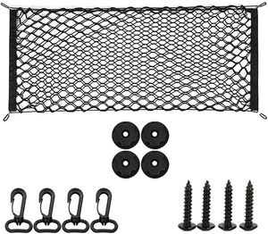 SANJAOYEE 車 カーゴネット 110cm×40cm 2層 多機能 ラゲッジネット トランクカーゴ 荷物固定 天井ネット 荷