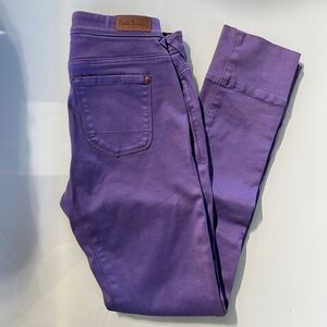 ポールスミス PAUL SMITH デニム パンツ ジーンズ スキニー 薄手 紫 パープル　レディース ボトムス　古着