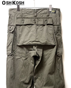 L レア【OSHKOSH Pants No.745-1280 Khaki オシュコシュ カーゴパンツ チノパン カーキ バックポケット大 コットンパンツ】