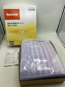 【保管品】National ナショナル 電気かけしき毛布 DM-R26M-V 箱付 シングルMサイズ 188×137 紫 洗える 寝具 DM1216L