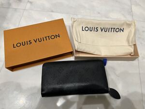 正規店購入☆美品LV ルイヴィトンM６１８６７　マヒナ　ジッピーウォレット　ブラック　長財布