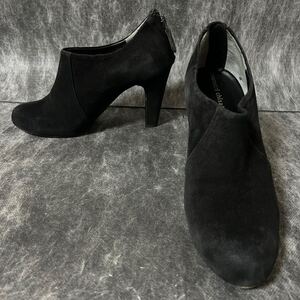 tsumori chisato WALK ツモリチサトウォーク　 ブーティ　バックジップ　スエード　レザー　24cm ブラック ショートブーツ ＊EC