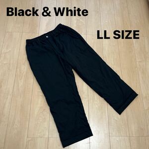 Black＆White ブラックアンドホワイト　 中綿入り　防寒ズボン ロングパンツ　メンズ　LLサイズ　ゴルフパンツ　防寒　 ブラック 黒