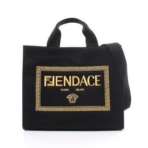 フェンディ FENDI × VERSACE FENDACE フェンダーチェ ブランドオフ FENDI キャンバス トートバッグ キャンバス