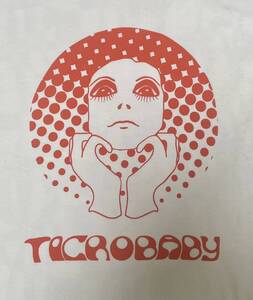 チクロ　ticrobabyシャワードット　サイケデリック レトロTシャツ White