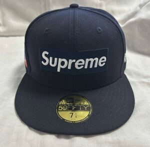 【シュプリーム＆ニューエラ】【美品】Supreme&NEWERAキャップ　ブラック　WORLDFAMOUS1994 57.7cm ボックスロゴ☆1円スーパーセール！☆ 