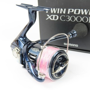 97018★1円スタート★SHIMANO シマノ 極美品 21 ツインパワー XD C3000HG スピニング リール フィッシング 釣り 釣具 ネイビー