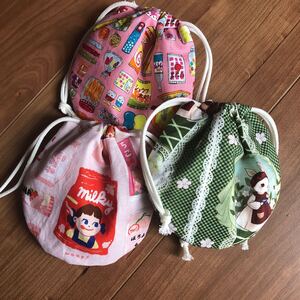 ハンドメイド レトロ可愛い ミニミニ巾着セット