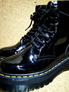 【Dr.MARTENS】ドクターマーチン ジェイドン パテント 8ホールブーツ UK6 (25cm ) QUAD RETRO JADON PATENT 8EYE BOOT 厚底【良品】