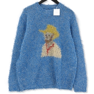 未使用 Kota Gushiken コウタグシケン Summer Van Gogh Long Sleeve Top KGSS23-K05 ゴッホ サマー ニット レディース ブルー 2 71009355