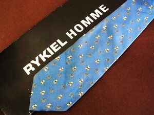 ♪8313C♪良品【雪 結晶 くま 熊 柄】ソニアリキエル【SONIA RYKIEL】ネクタイ