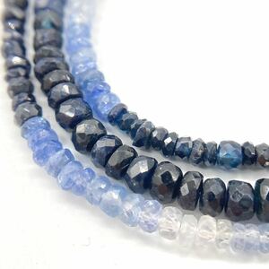 ［サファイアネックレス］n 約11.4g 約41.5cm sapphire necklace jewelry accessory silver ジュエリー アクセサリー 天然石 CB3