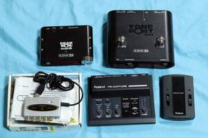 LINE6 GEARBOX PLUG-IN/TONEPORT UX1/BEHRINGER UFO202 U-PHONO/Roland TRI-CAPTURE DUO-CAPTURE オーディオインターフェイス 動作未確認