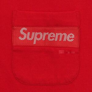 【新品 赤S Mesh Stripe Pocket Tee】 supreme 19ss ポケt ボックスロゴ box logo bandana cross pucci tiffany burberry north face nike