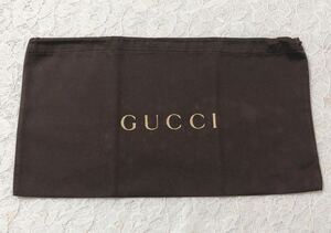 グッチ「GUCCI」オーガナイザー用保存袋 旧型 (2709) 正規品 付属品 布袋 ダークブラウン 35×19cm ウエストポーチ用 わけあり