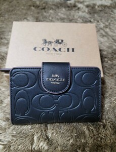 【1スタ】C-663 COACH ミディアム コーナー ジップ ウォレット・シグネチャー 並行輸入品