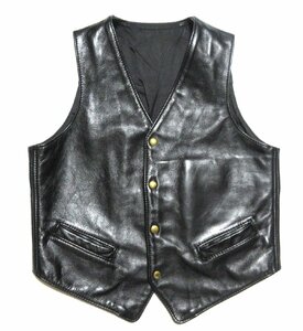 超美品 Langlitz Leathers Vest ラングリッツレザー ベスト/ブラック/ガンポケット付き/USA/アメリカ/米国製