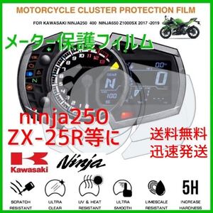 カワサキ　Ninja250 ZX-25R ZX-6R等に　メーター保護フィルム