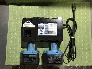 ＩＺＵＭＩ 泉精器「CH-3MH/12V-14.4V急速充電器」「BP-12MH/大容量12v電池パック2個」（中古、通電ok）ケーブルカッタ／電動油圧式圧着