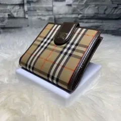 極美品　バーバリー Burberry 折り財布 がま口 ノバチェック