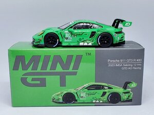 ▽ TSM MINI-GT 1/64 PORSCHE ポルシェ 911 GT3 R IMSA セブリング 12時間 GTD 2023 #80 AO Racing MGT00713-L