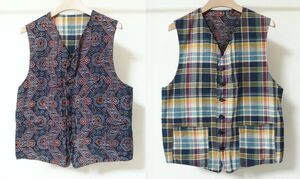 Engineered Garments エンジニアードガーメンツ Reversible Vest Kalamkari India Print リバーシブル ベスト S