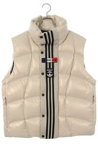 モンクレール MONCLER アディダス BOZON GILET I209S1A00011 サイズ:2 フロントロゴデザインストライプダウンベスト 中古 SB01