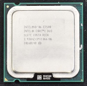 Intel Core 2 Duo E7500 SLGTE Socket 775 (LGA775) Wolfdale-3M (動作確認済 中古品) (管:PCC3