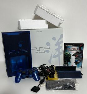 ★動作確認済★ SONY ソニー PlayStation2 SCPH-37000 L オーシャンブルー OCEAN BLUE プレイステーション2 プレステ2 PS2 ソニー