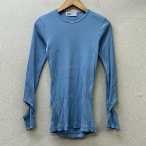 トーガ TA81-JK035 Ribbed Shiny Telecom Pullover カットワーク リブ編みサーマル カットソー カットソー 36 水色 / ライトブルー