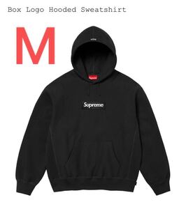 【新品未使用】 2024aw Supreme Box Logo Hooded Sweatshirt Black シュプリーム ボックスロゴ パーカー ブラック size M