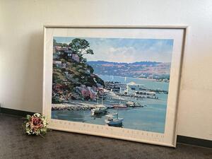 k705「SAUSALITO」HOWARD BEHRENS/ハワード・ベーレンス サウサリート（ソーサリト）カリフォルニア 海岸線の風景 シルクスクリーン